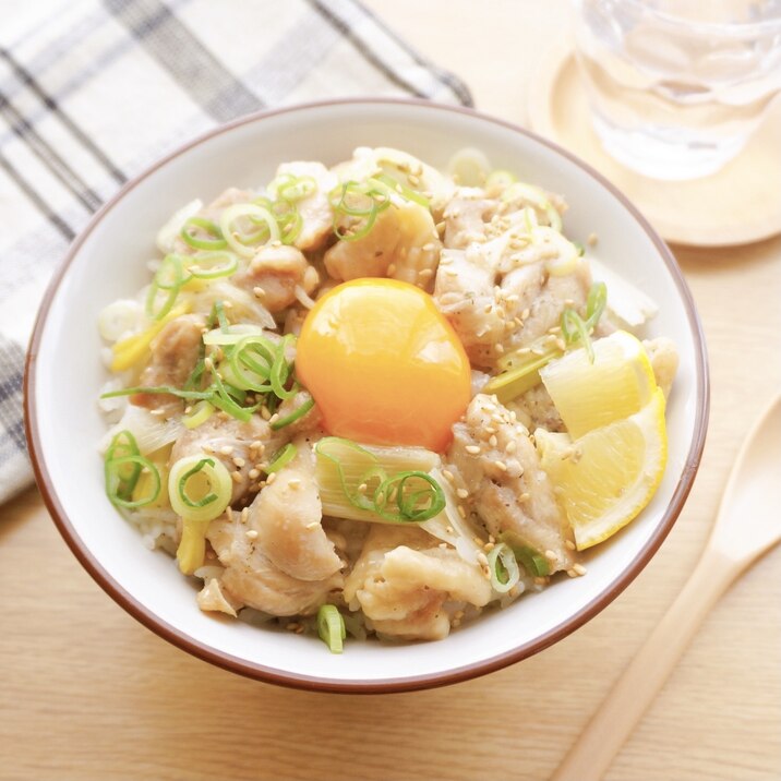 レンジで一発！ねぎま風焼き鳥丼